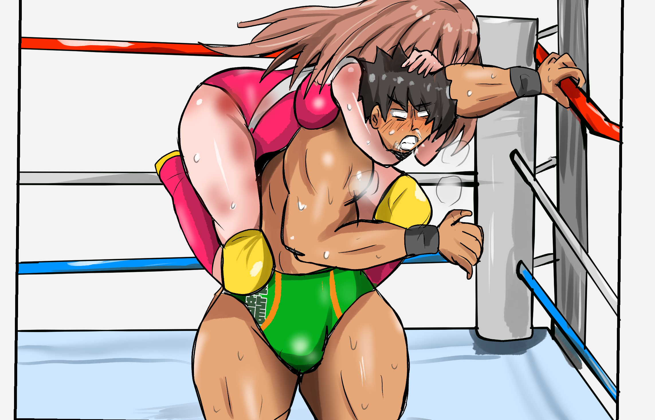 男女混合ミックスプロレスエロ 